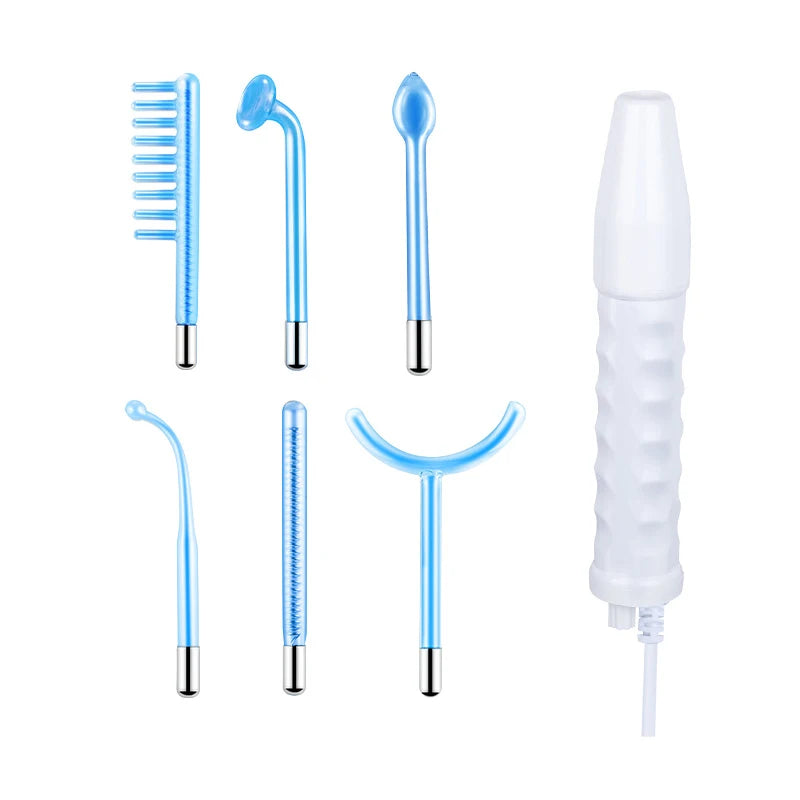 Professional high frequency device with glass wands and accessories